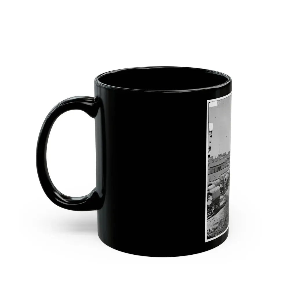 Atlanta, Georgia. Federal Army Wagons Railroad Depot (U.S. Civil War) Black Coffee Mug - Go Mug Yourself