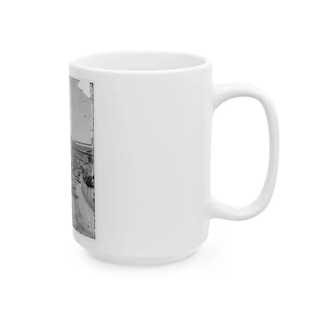 Atlanta, Georgia. Federal Army Wagons Railroad Depot (U.S. Civil War) White Coffee Mug - Go Mug Yourself