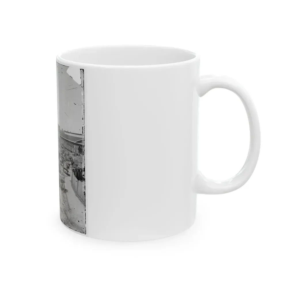 Atlanta, Georgia. Federal Army Wagons Railroad Depot (U.S. Civil War) White Coffee Mug - Go Mug Yourself