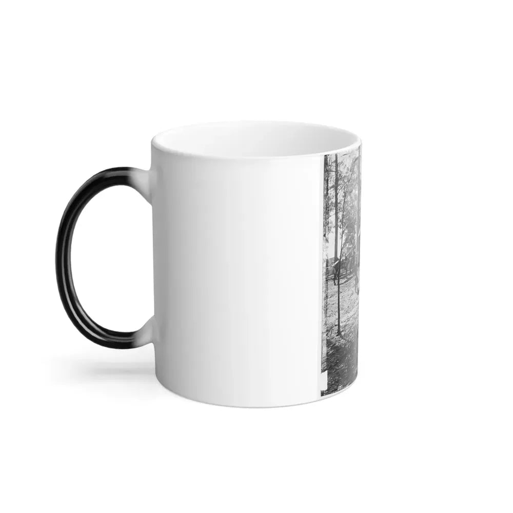 Atlanta, Georgia. Federal Officers Standing in Front of House. (Formerly Headquarters of Gen. John Bell Hood.) (U.S. Civil War) Color Changing Coffee Mug 11oz - Go Mug Yourself