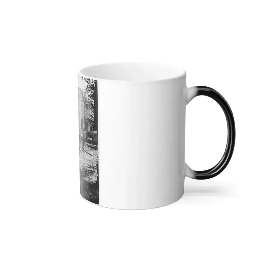 Atlanta, Georgia. Federal Officers Standing in Front of House. (Formerly Headquarters of Gen. John Bell Hood.) (U.S. Civil War) Color Changing Coffee Mug 11oz - Go Mug Yourself