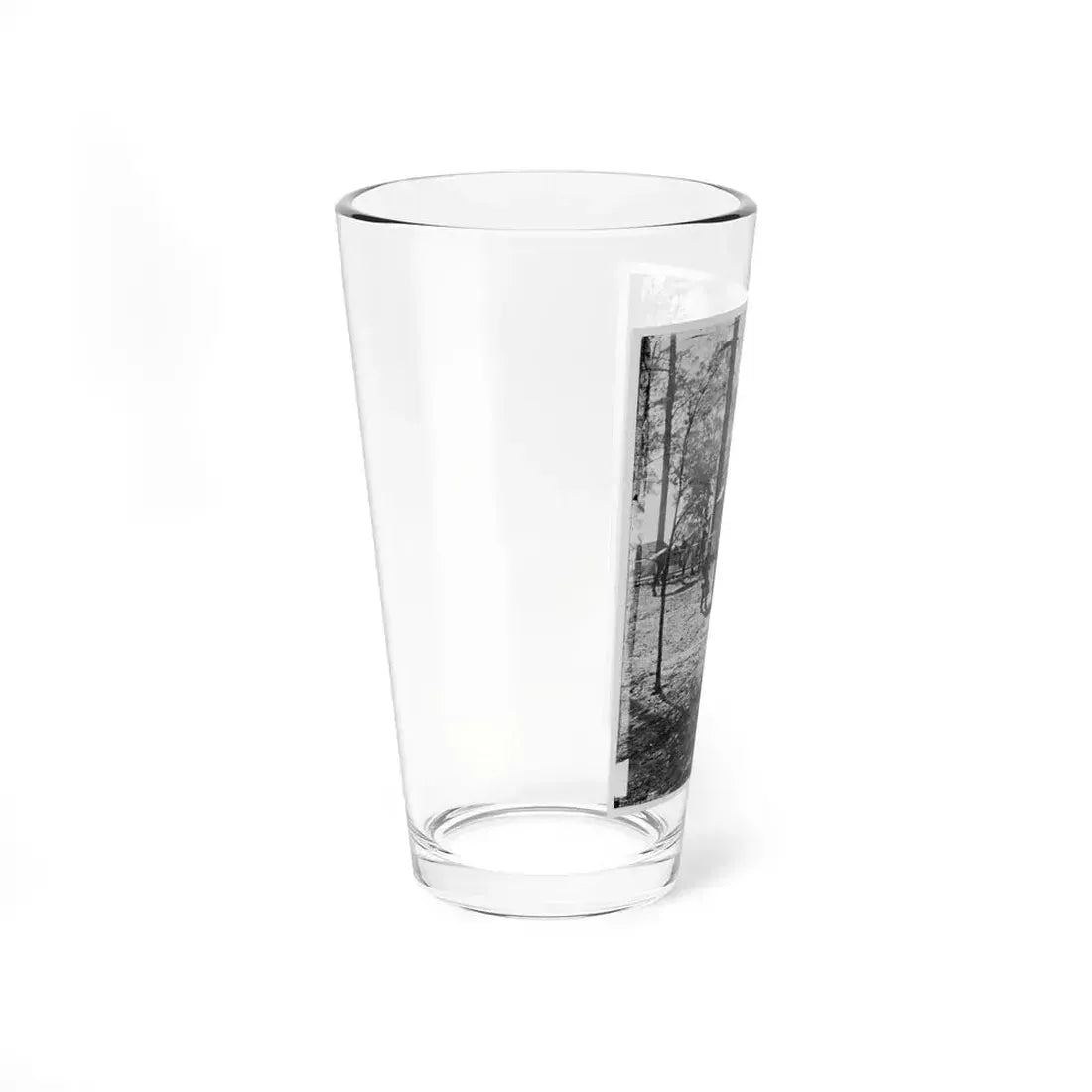 Atlanta, Georgia. Federal Officers Standing In Front Of House. (Formerly Headquarters Of Gen. John Bell Hood.) (U.S. Civil War) Pint Glass 16oz - Go Mug Yourself