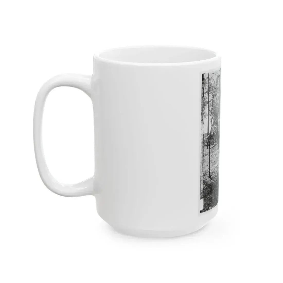 Atlanta, Georgia. Federal Officers Standing In Front Of House. (Formerly Headquarters Of Gen. John Bell Hood.) (U.S. Civil War) White Coffee Mug - Go Mug Yourself