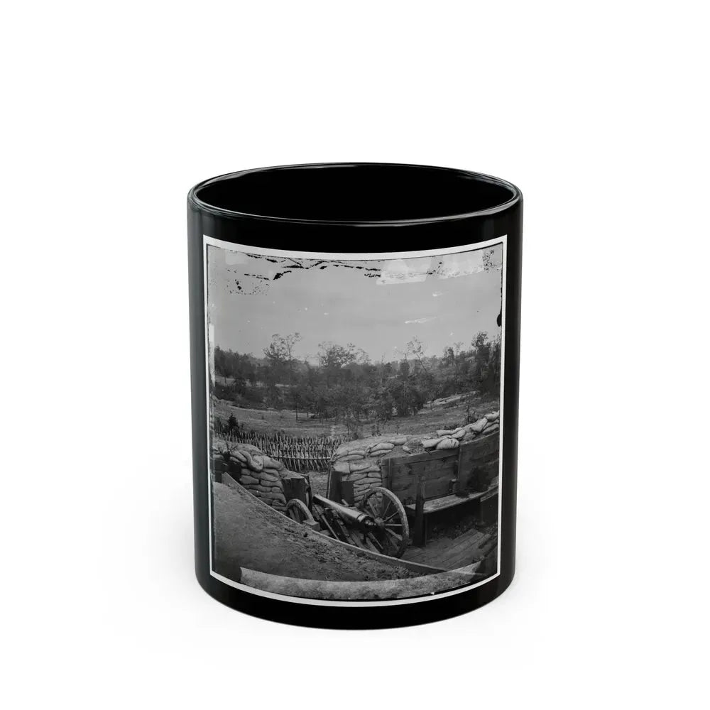 Atlanta, Georgia. Interior View Of Confederate Fort, East Of W. & A. Railroad, Looking East (U.S. Civil War) Black Coffee Mug 11oz - Go Mug Yourself