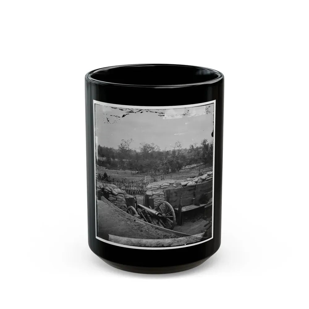 Atlanta, Georgia. Interior View Of Confederate Fort, East Of W. & A. Railroad, Looking East (U.S. Civil War) Black Coffee Mug 15oz - Go Mug Yourself