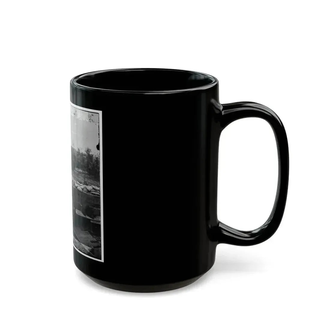 Atlanta, Georgia. Interior View Of Confederate Fort, East Of W. & A. Railroad, Looking East (U.S. Civil War) Black Coffee Mug - Go Mug Yourself