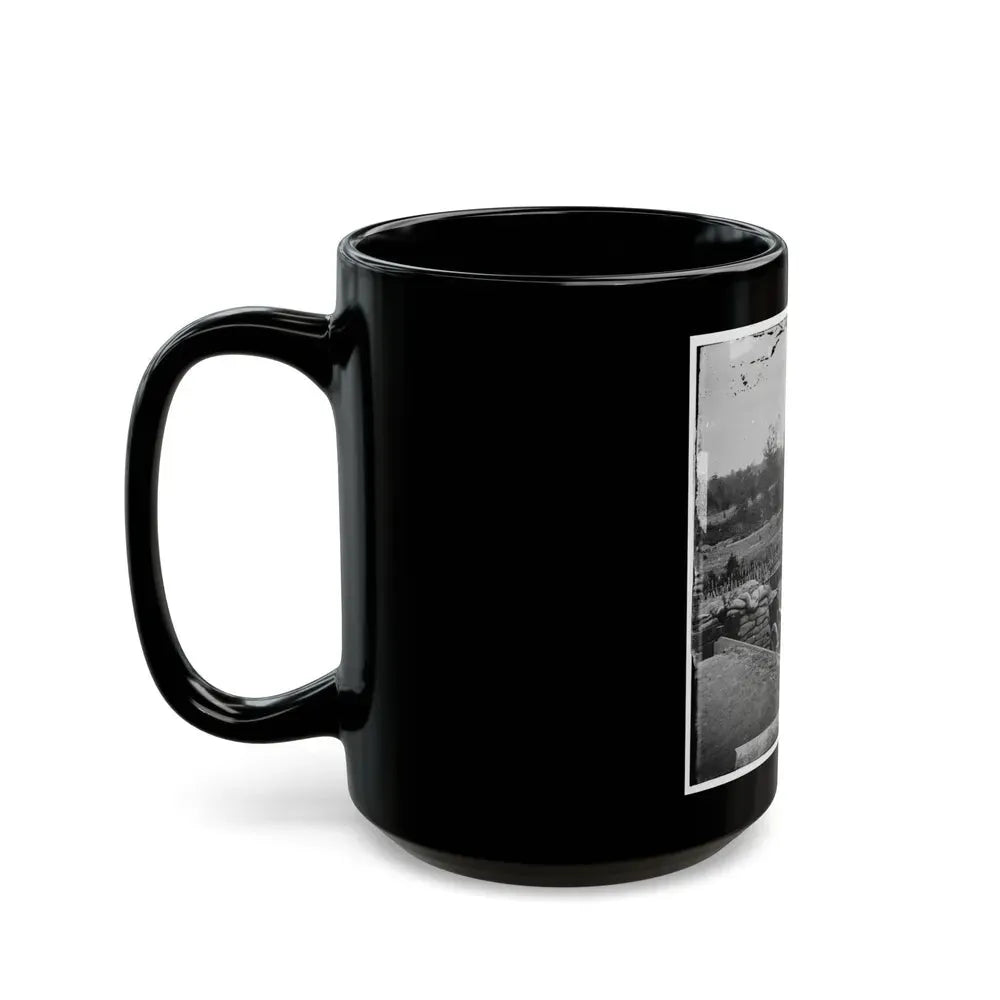 Atlanta, Georgia. Interior View Of Confederate Fort, East Of W. & A. Railroad, Looking East (U.S. Civil War) Black Coffee Mug - Go Mug Yourself