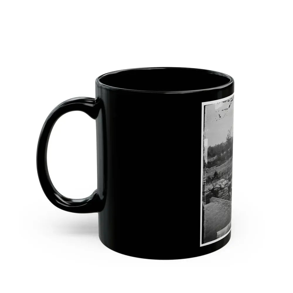 Atlanta, Georgia. Interior View Of Confederate Fort, East Of W. & A. Railroad, Looking East (U.S. Civil War) Black Coffee Mug - Go Mug Yourself