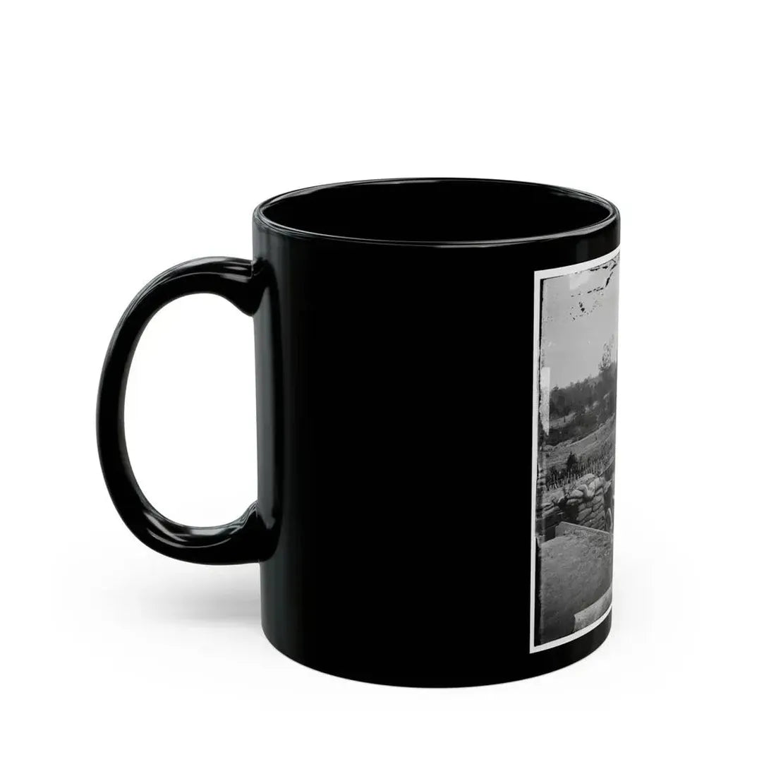 Atlanta, Georgia. Interior View Of Confederate Fort, East Of W. & A. Railroad, Looking East (U.S. Civil War) Black Coffee Mug - Go Mug Yourself