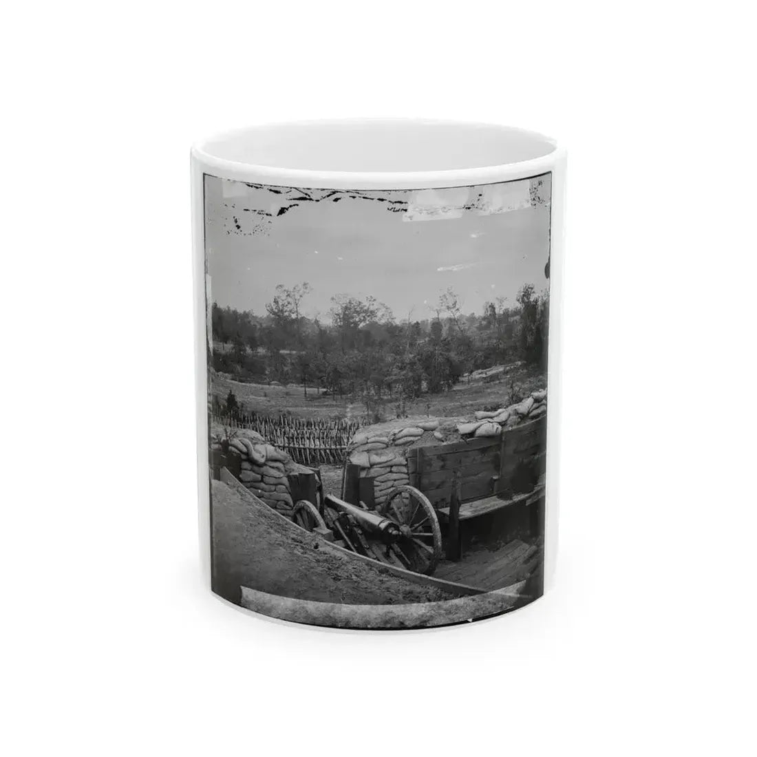 Atlanta, Georgia. Interior View Of Confederate Fort, East Of W. & A. Railroad, Looking East (U.S. Civil War) White Coffee Mug 11oz - Go Mug Yourself