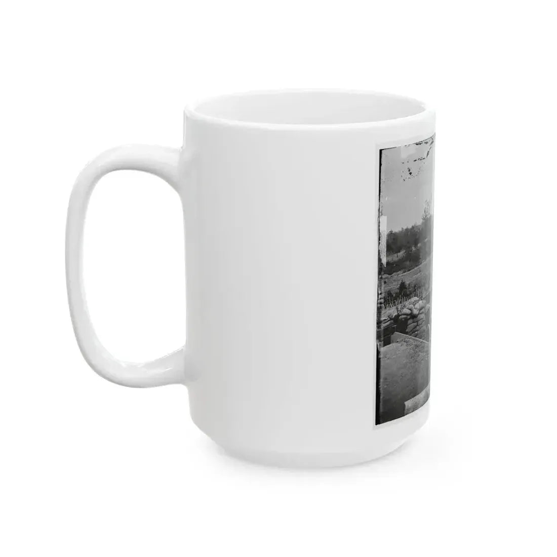 Atlanta, Georgia. Interior View Of Confederate Fort, East Of W. & A. Railroad, Looking East (U.S. Civil War) White Coffee Mug - Go Mug Yourself