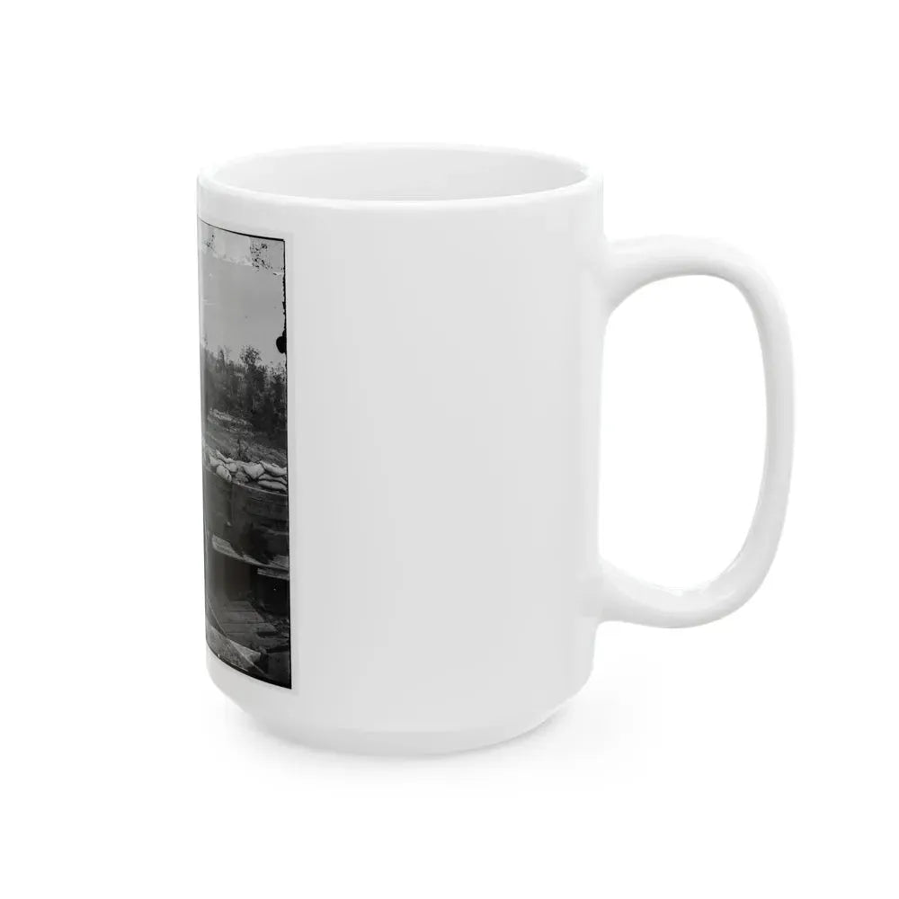 Atlanta, Georgia. Interior View Of Confederate Fort, East Of W. & A. Railroad, Looking East (U.S. Civil War) White Coffee Mug - Go Mug Yourself