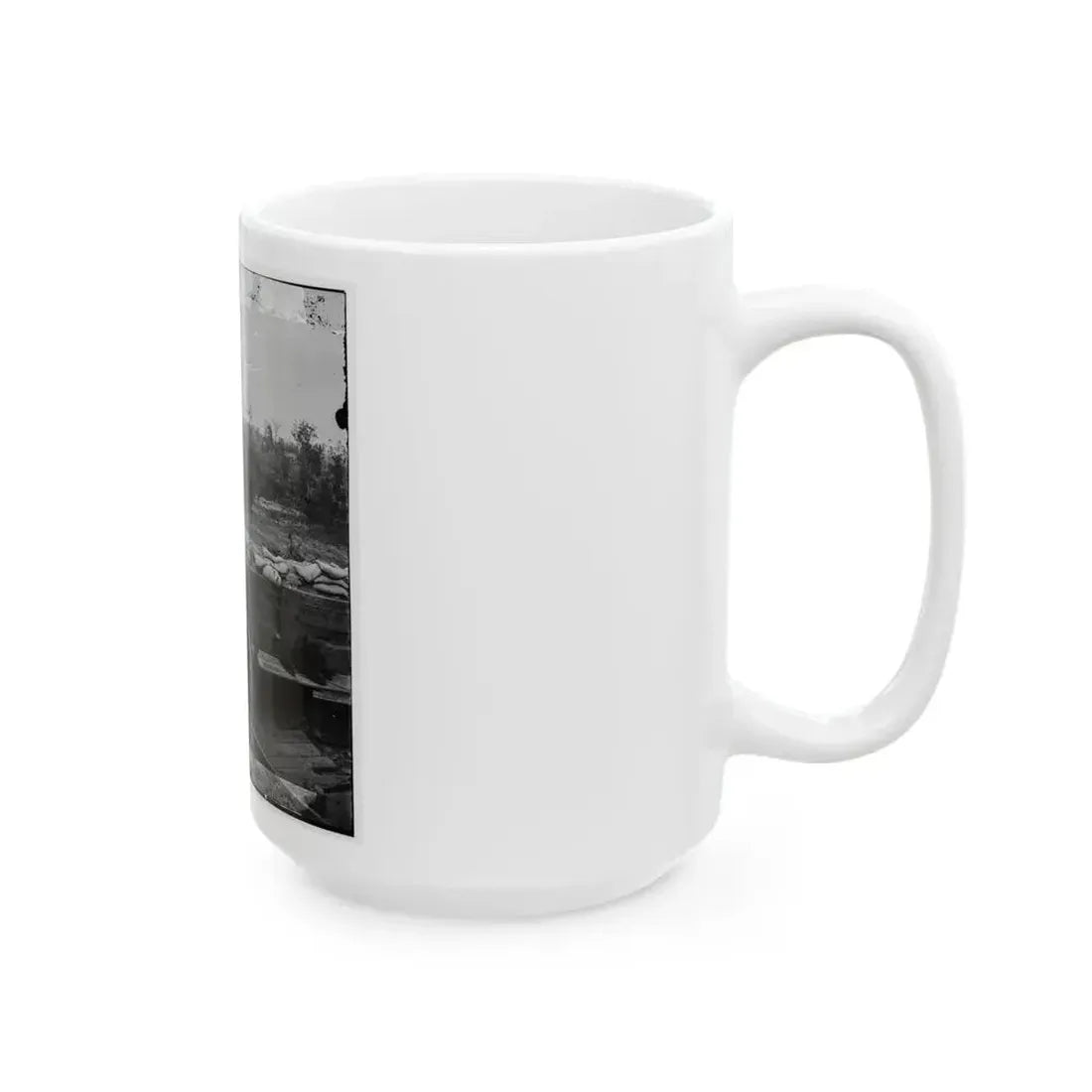 Atlanta, Georgia. Interior View Of Confederate Fort, East Of W. & A. Railroad, Looking East (U.S. Civil War) White Coffee Mug - Go Mug Yourself