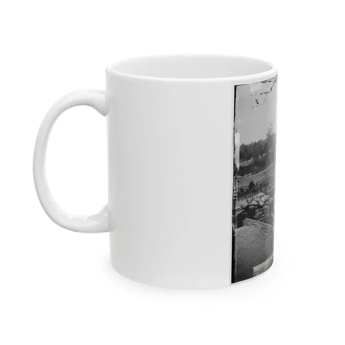 Atlanta, Georgia. Interior View Of Confederate Fort, East Of W. & A. Railroad, Looking East (U.S. Civil War) White Coffee Mug - Go Mug Yourself