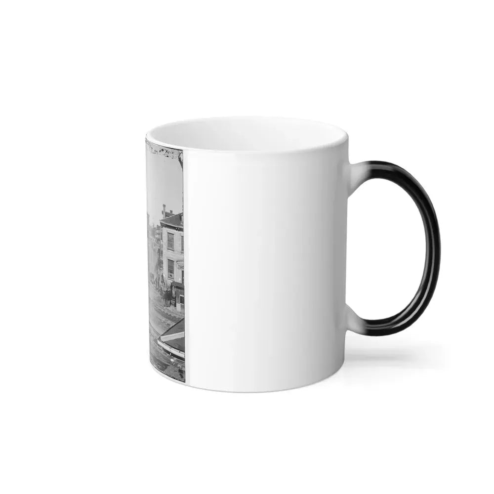 Atlanta, Georgia. Northward View Across the Tracks on Whitehall Street. Concert Hall on Left (U.S. Civil War) Color Changing Coffee Mug 11oz - Go Mug Yourself