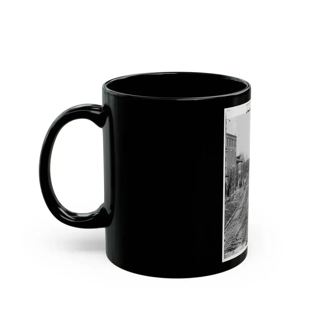 Atlanta, Georgia. Railroad Depot (U.S. Civil War) Black Coffee Mug - Go Mug Yourself