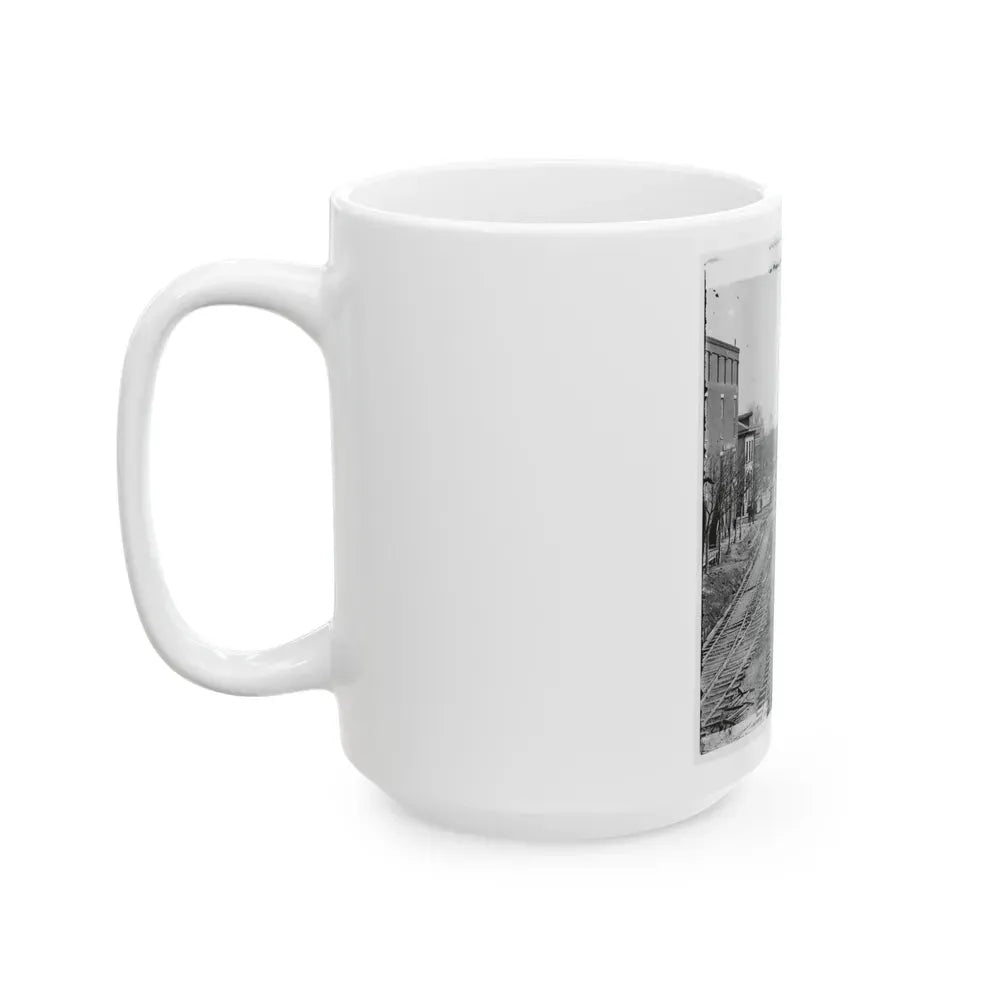 Atlanta, Georgia. Railroad Depot (U.S. Civil War) White Coffee Mug - Go Mug Yourself