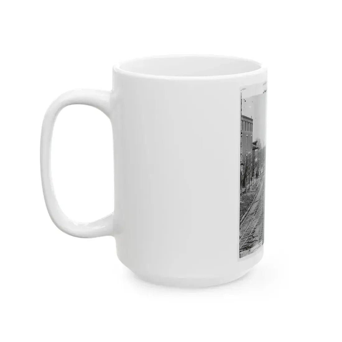 Atlanta, Georgia. Railroad Depot (U.S. Civil War) White Coffee Mug - Go Mug Yourself