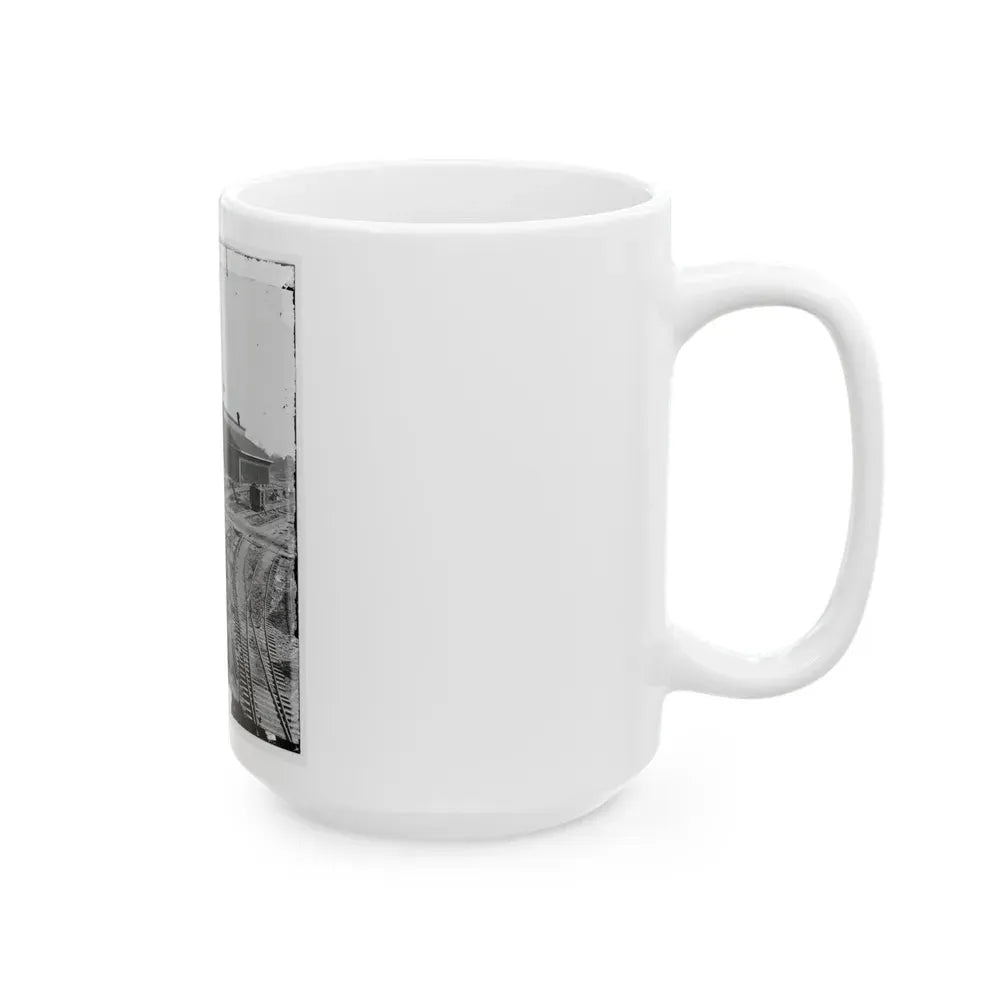 Atlanta, Georgia. Railroad Depot (U.S. Civil War) White Coffee Mug - Go Mug Yourself