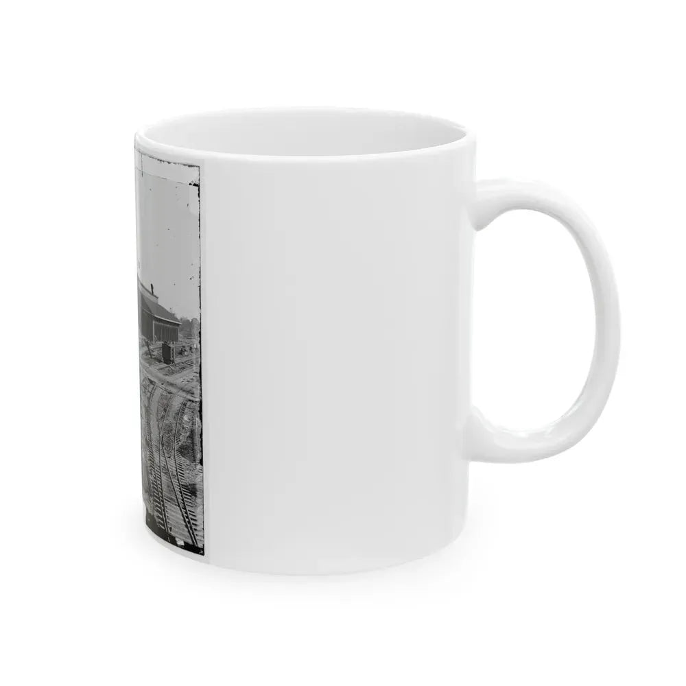 Atlanta, Georgia. Railroad Depot (U.S. Civil War) White Coffee Mug - Go Mug Yourself