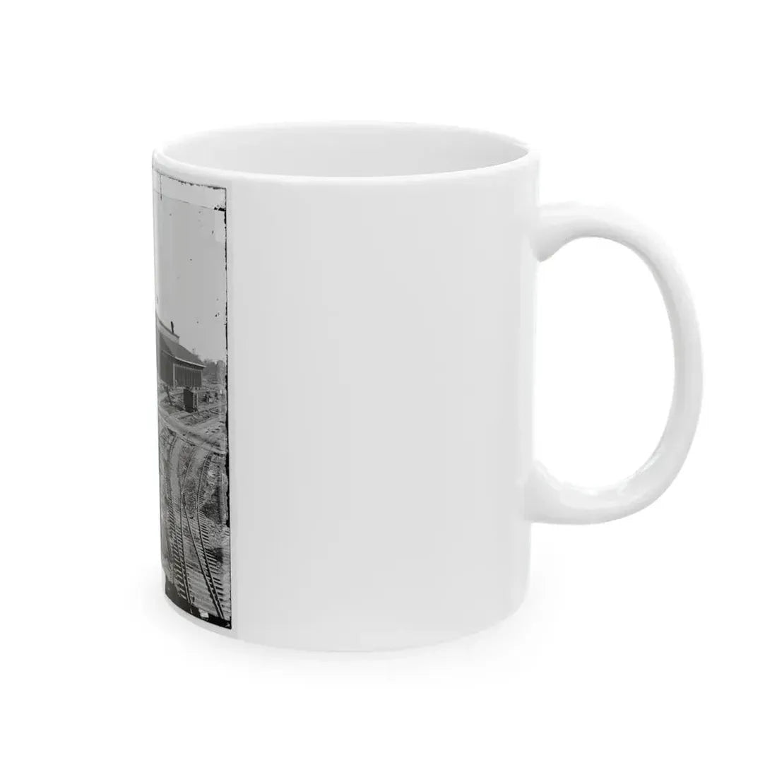 Atlanta, Georgia. Railroad Depot (U.S. Civil War) White Coffee Mug - Go Mug Yourself