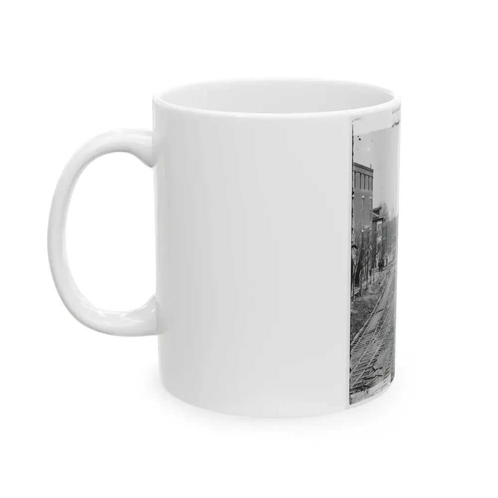 Atlanta, Georgia. Railroad Depot (U.S. Civil War) White Coffee Mug - Go Mug Yourself