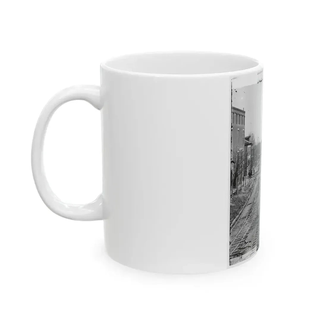 Atlanta, Georgia. Railroad Depot (U.S. Civil War) White Coffee Mug - Go Mug Yourself