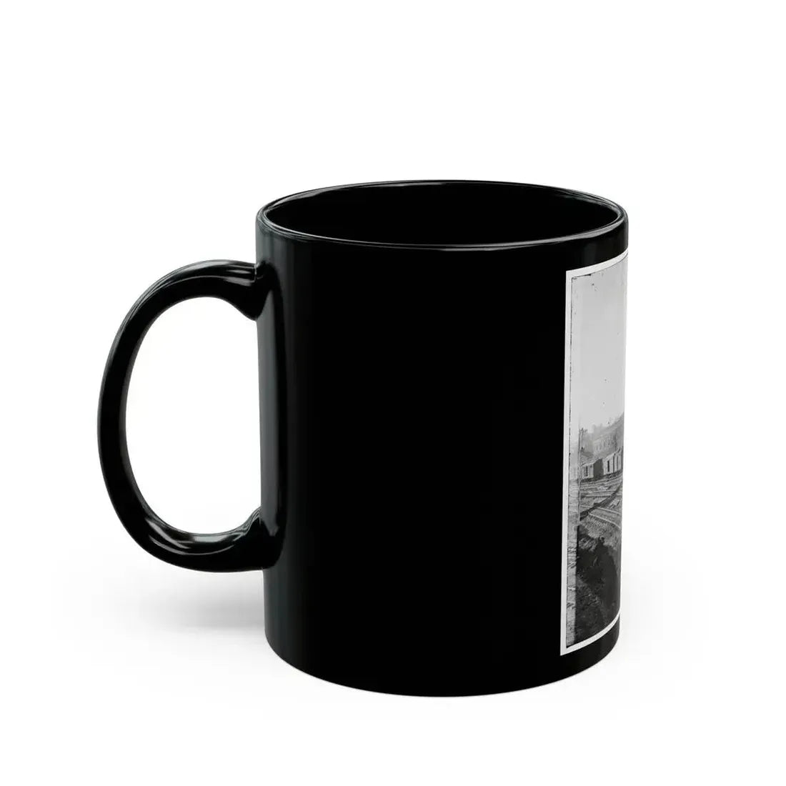 Atlanta, Georgia. Railroad Roundhouse (U.S. Civil War) Black Coffee Mug - Go Mug Yourself