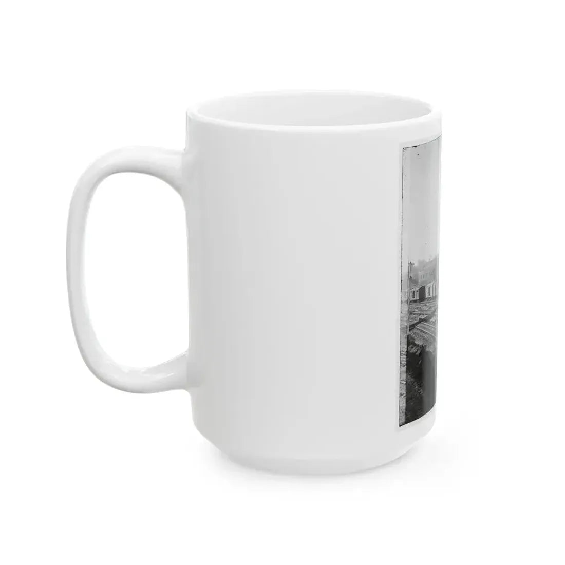 Atlanta, Georgia. Railroad Roundhouse (U.S. Civil War) White Coffee Mug - Go Mug Yourself