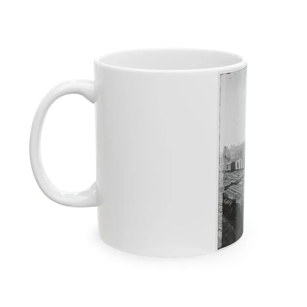 Atlanta, Georgia. Railroad Roundhouse (U.S. Civil War) White Coffee Mug - Go Mug Yourself