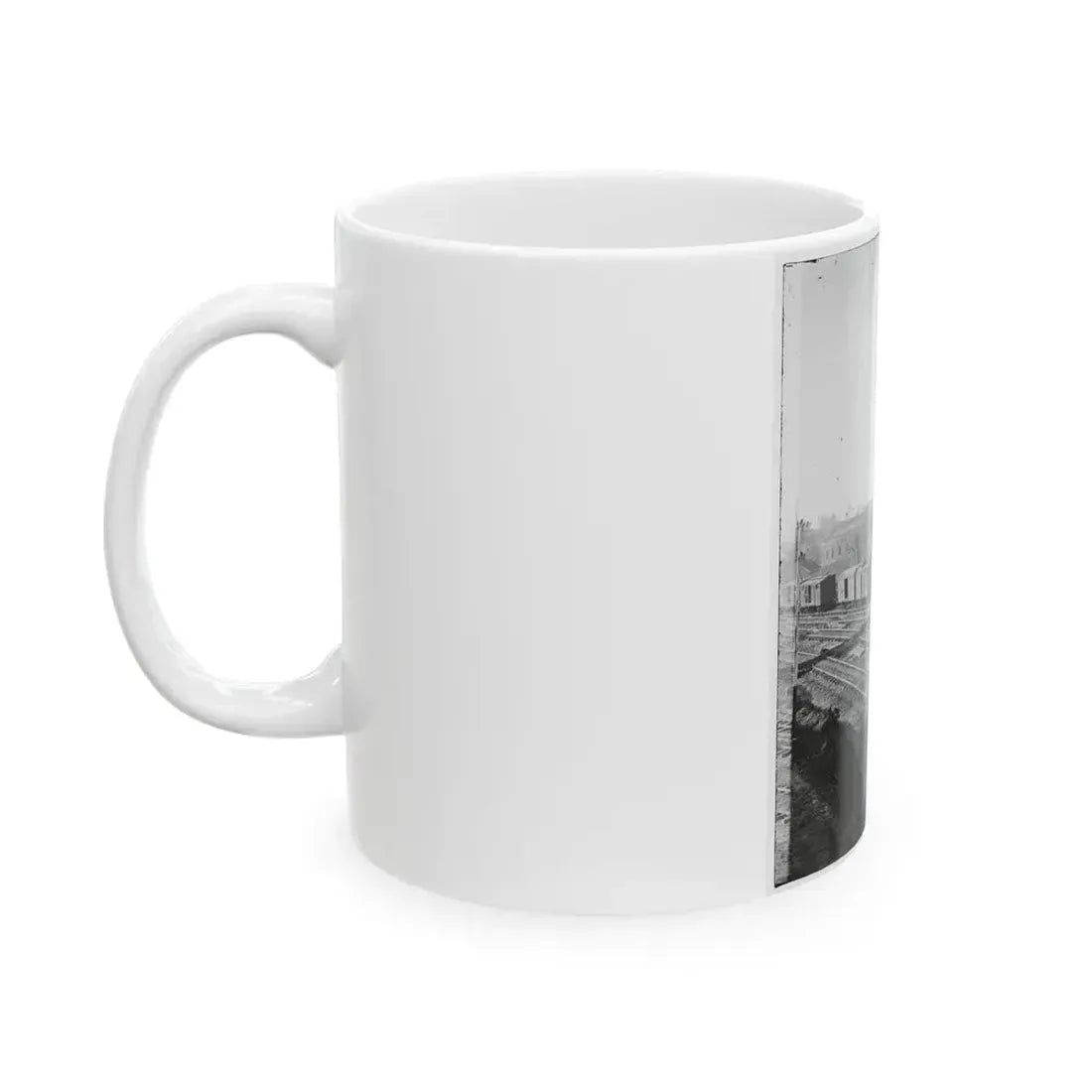 Atlanta, Georgia. Railroad Roundhouse (U.S. Civil War) White Coffee Mug - Go Mug Yourself