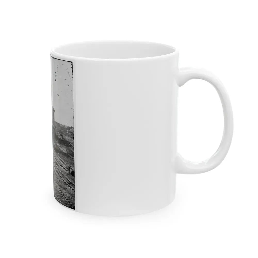 Atlanta, Georgia. Railroad Roundhouse (U.S. Civil War) White Coffee Mug - Go Mug Yourself