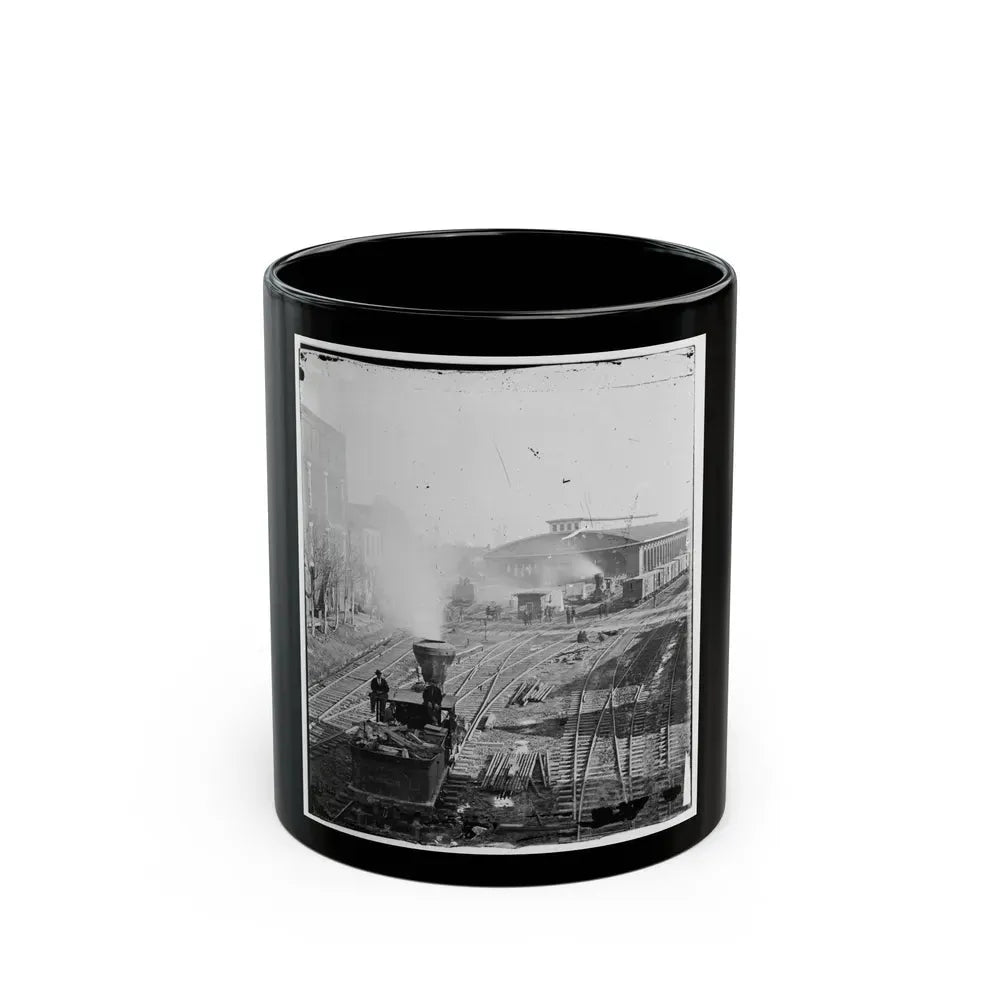 Atlanta, Georgia. Railroad Yards (U.S. Civil War) Black Coffee Mug 11oz - Go Mug Yourself