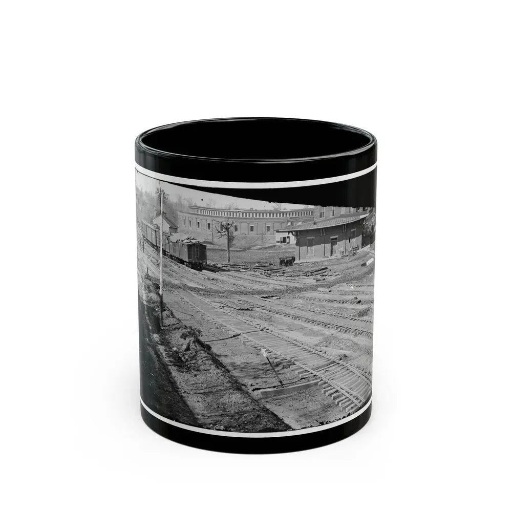 Atlanta, Georgia. Ruins Of Depot, Blown Up On Sherman's Departure (U.S. Civil War) Black Coffee Mug 11oz - Go Mug Yourself