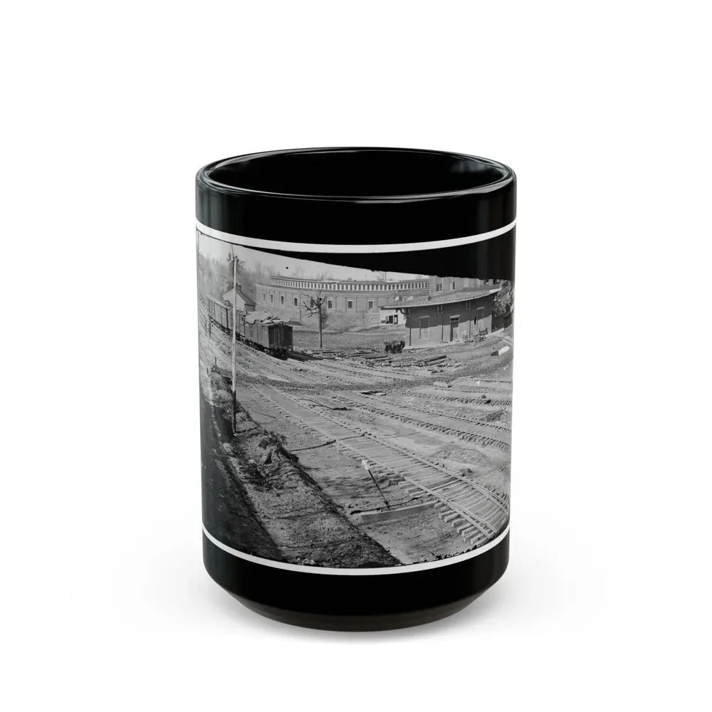 Atlanta, Georgia. Ruins Of Depot, Blown Up On Sherman's Departure (U.S. Civil War) Black Coffee Mug 15oz - Go Mug Yourself