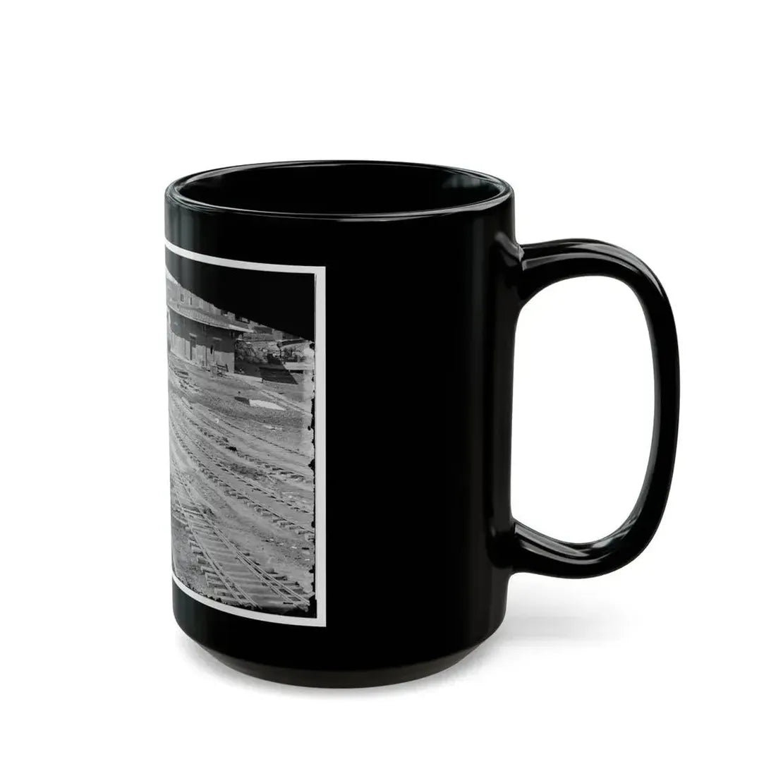 Atlanta, Georgia. Ruins Of Depot, Blown Up On Sherman's Departure (U.S. Civil War) Black Coffee Mug - Go Mug Yourself
