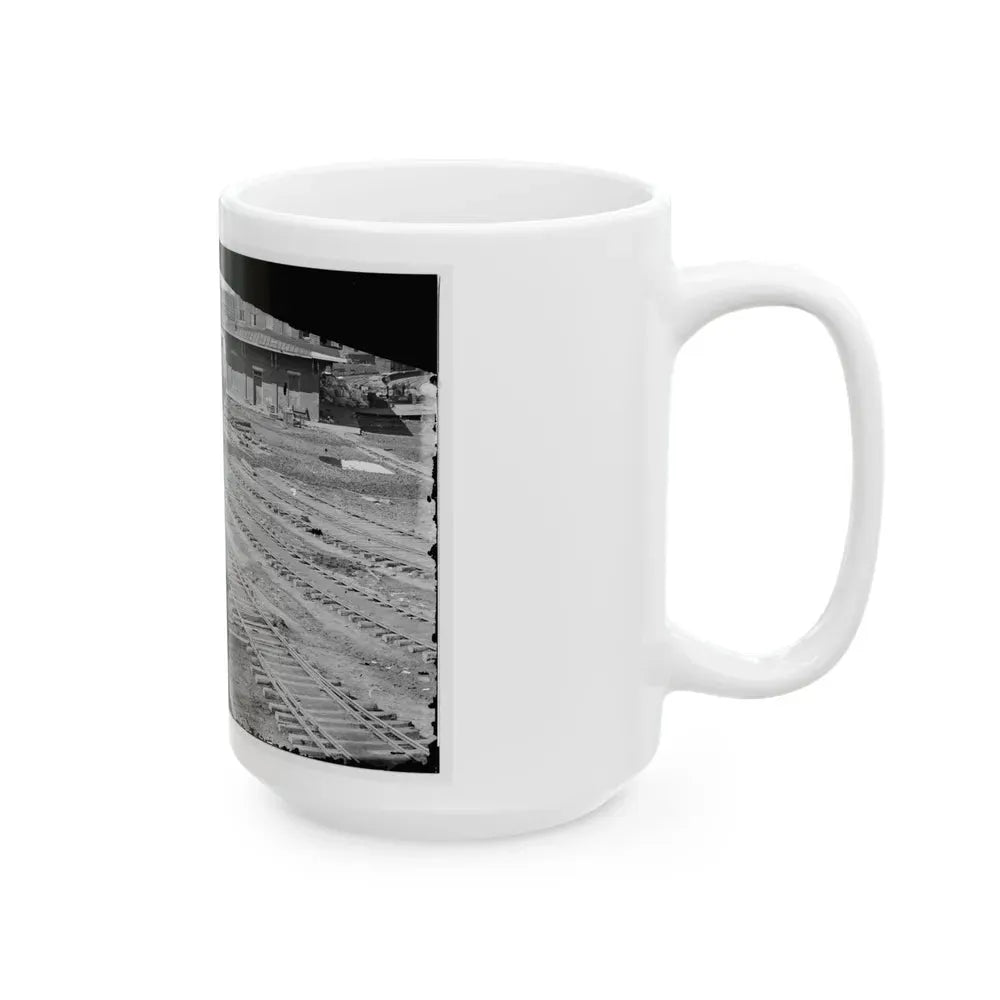 Atlanta, Georgia. Ruins Of Depot, Blown Up On Sherman's Departure (U.S. Civil War) White Coffee Mug - Go Mug Yourself