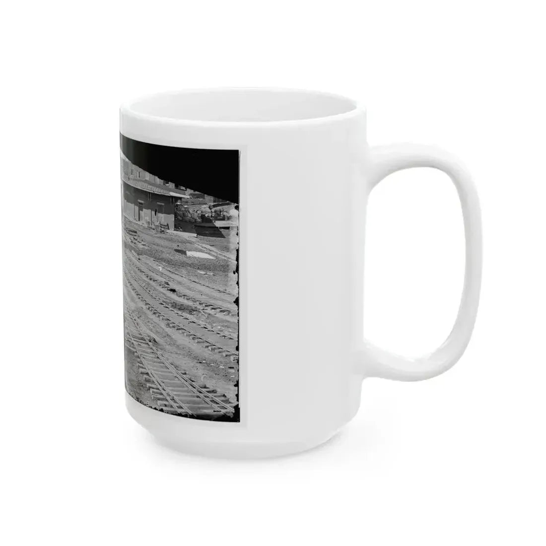 Atlanta, Georgia. Ruins Of Depot, Blown Up On Sherman's Departure (U.S. Civil War) White Coffee Mug - Go Mug Yourself