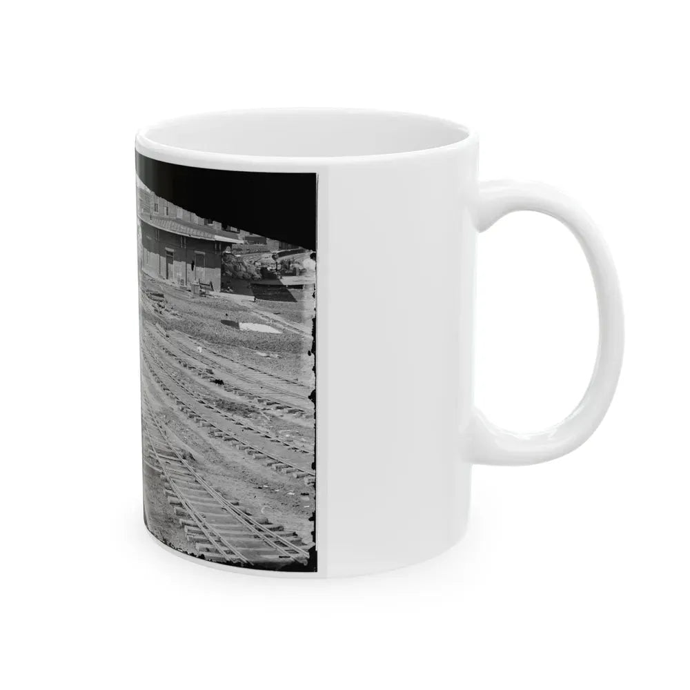 Atlanta, Georgia. Ruins Of Depot, Blown Up On Sherman's Departure (U.S. Civil War) White Coffee Mug - Go Mug Yourself