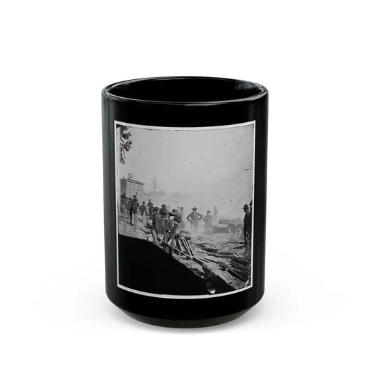 Atlanta, Georgia. Sherman's Men Destroying Railroad (U.S. Civil War) Black Coffee Mug 15oz - Go Mug Yourself