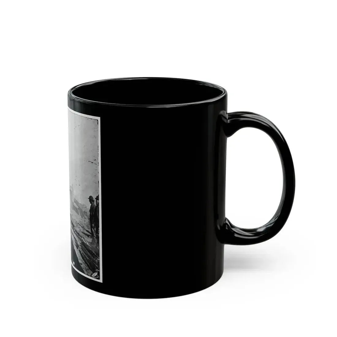 Atlanta, Georgia. Sherman's Men Destroying Railroad (U.S. Civil War) Black Coffee Mug - Go Mug Yourself
