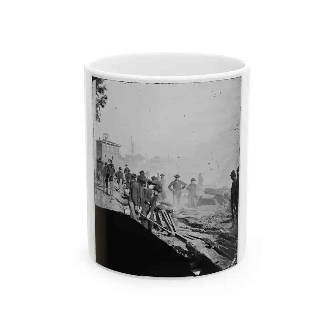 Atlanta, Georgia. Sherman's Men Destroying Railroad (U.S. Civil War) White Coffee Mug 11oz - Go Mug Yourself