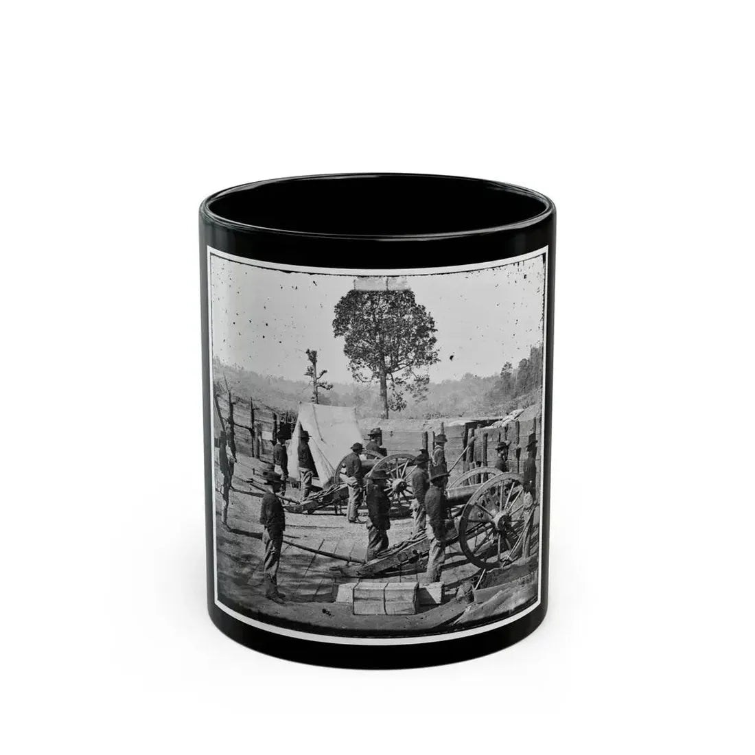 Atlanta, Georgia. Sherman's Men In Confederate Fort-2 (U.S. Civil War) Black Coffee Mug 11oz - Go Mug Yourself