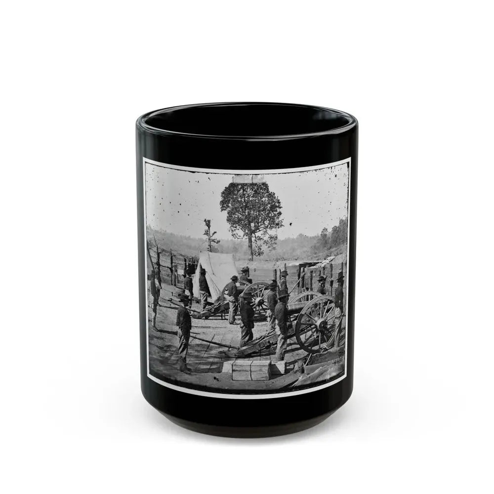 Atlanta, Georgia. Sherman's Men In Confederate Fort-2 (U.S. Civil War) Black Coffee Mug 15oz - Go Mug Yourself