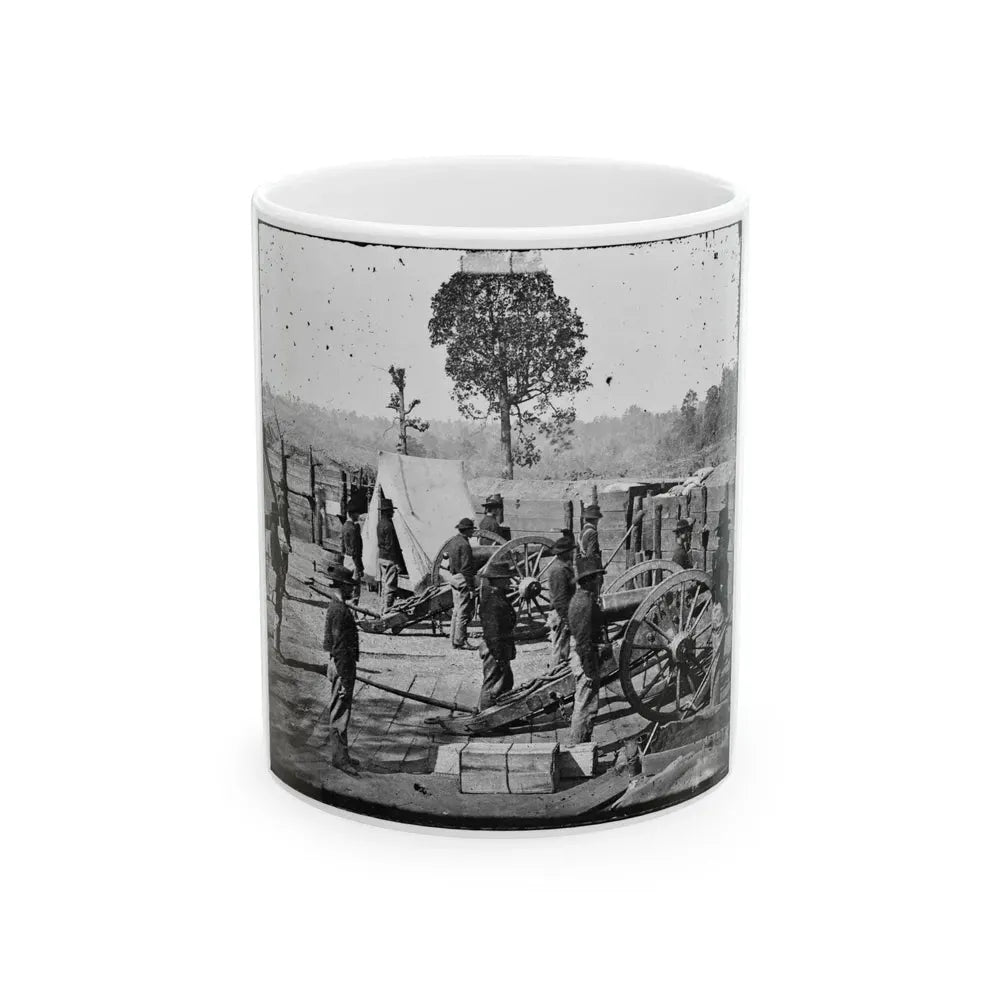 Atlanta, Georgia. Sherman's Men In Confederate Fort-2 (U.S. Civil War) White Coffee Mug 11oz - Go Mug Yourself