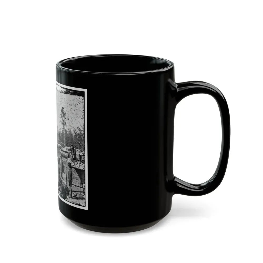 Atlanta, Georgia. Sherman's Men In Confederate Fort East Of Atlanta (U.S. Civil War) Black Coffee Mug - Go Mug Yourself