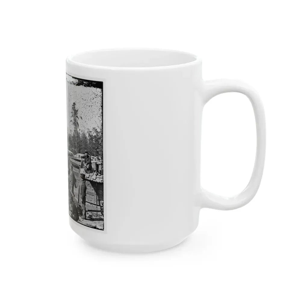 Atlanta, Georgia. Sherman's Men In Confederate Fort East Of Atlanta (U.S. Civil War) White Coffee Mug - Go Mug Yourself