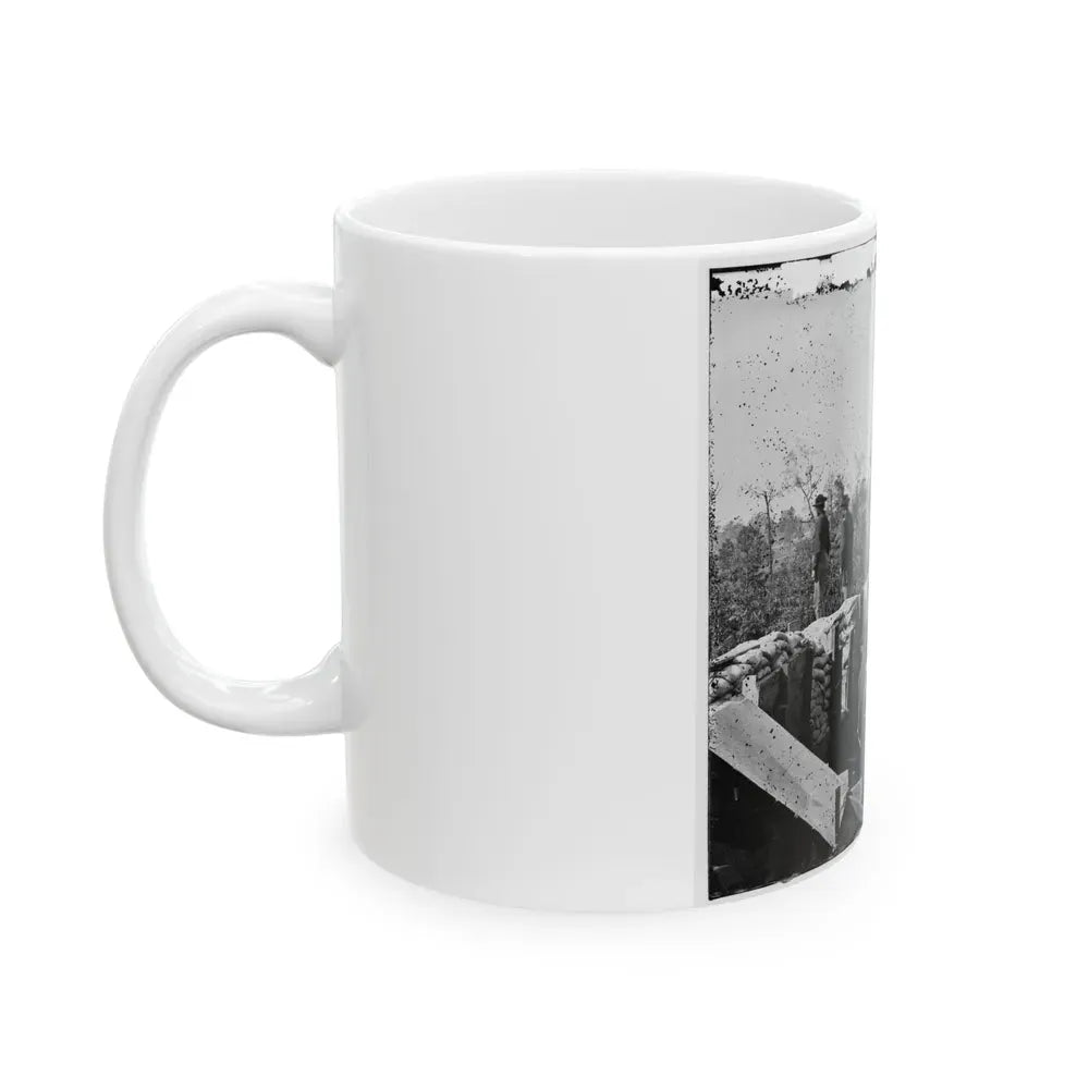 Atlanta, Georgia. Sherman's Men In Confederate Fort East Of Atlanta (U.S. Civil War) White Coffee Mug - Go Mug Yourself
