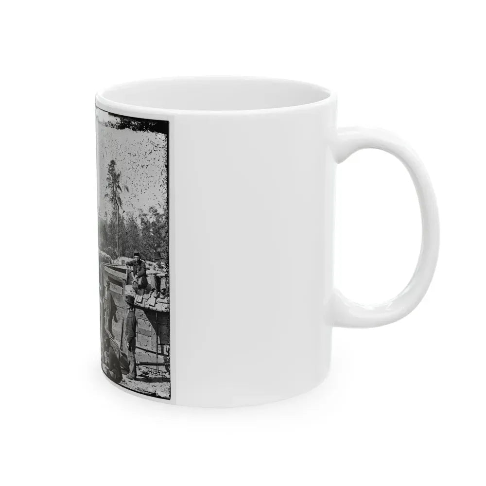 Atlanta, Georgia. Sherman's Men In Confederate Fort East Of Atlanta (U.S. Civil War) White Coffee Mug - Go Mug Yourself