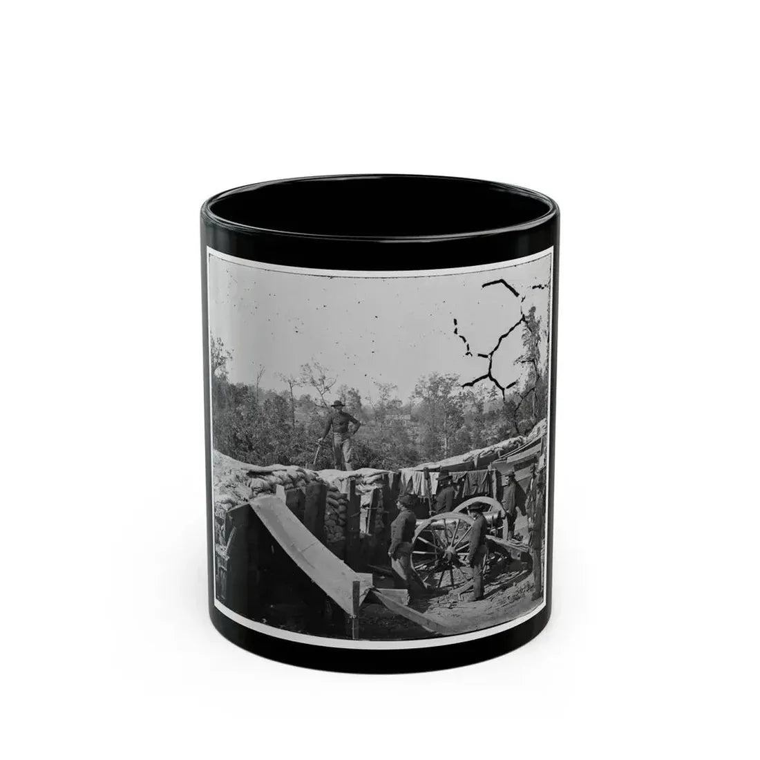 Atlanta, Georgia. Sherman's Men In Confederate Fort (U.S. Civil War) Black Coffee Mug 11oz - Go Mug Yourself